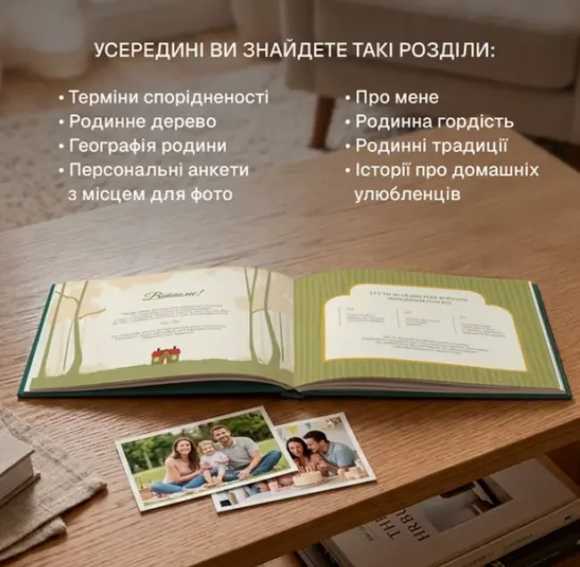 Фотоальбом А4 "Моє родинне дерево" зелений — фото 3