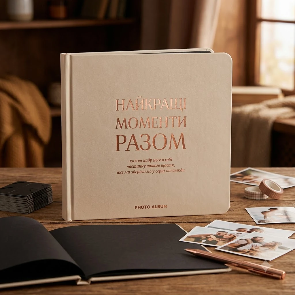 Фотоальбом А4 "Найкращі моменти разом" бежевий