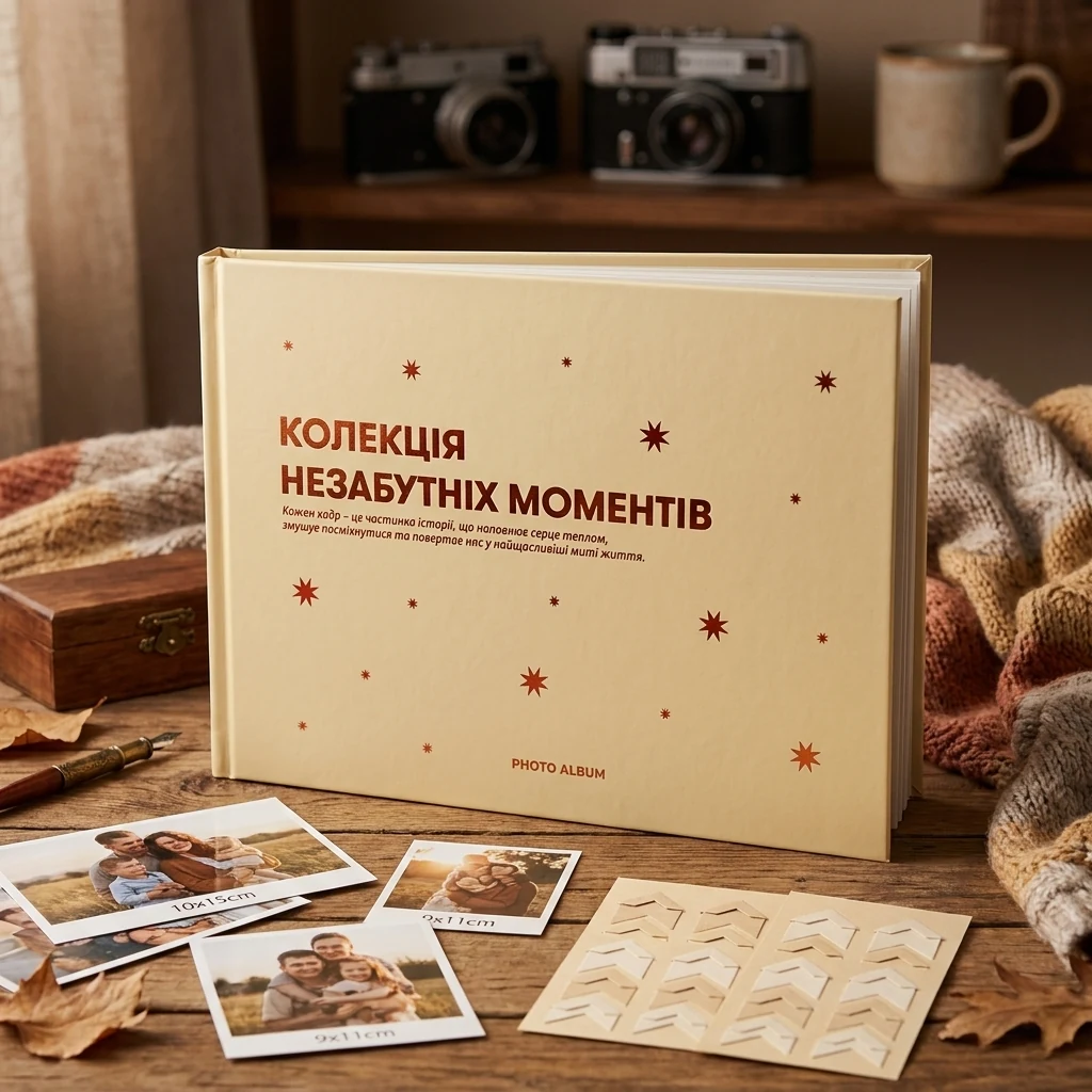 Фотоальбом А4 "Незабутні моменти" бежевий