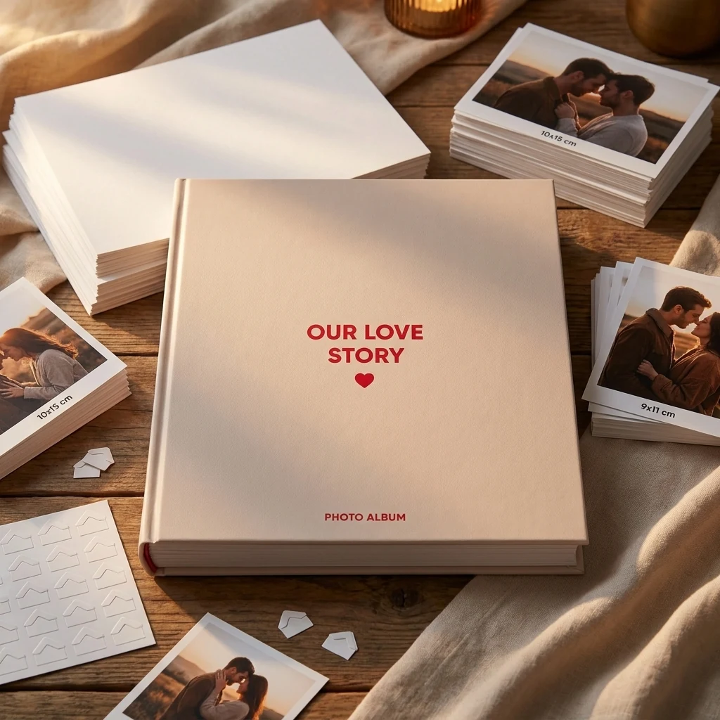 Фотоальбом А4 "Our love story" бежевий