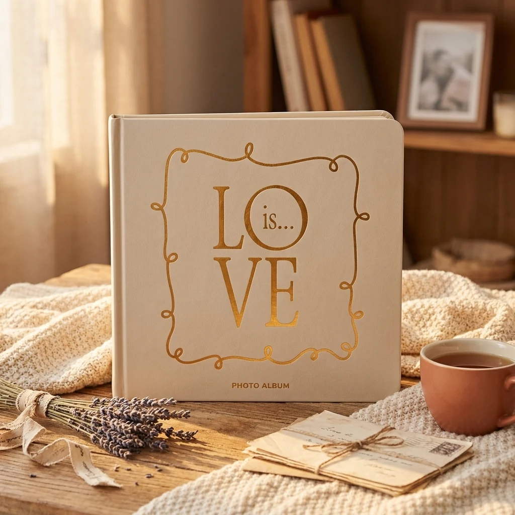 Фотоальбом А5 "Love is.." бежевий