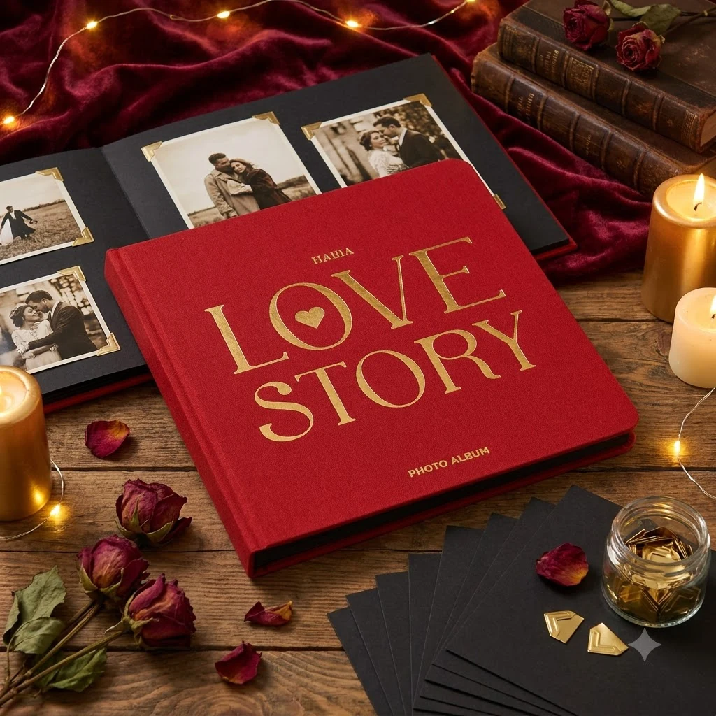 Фотоальбом А5 "Love story" червоний
