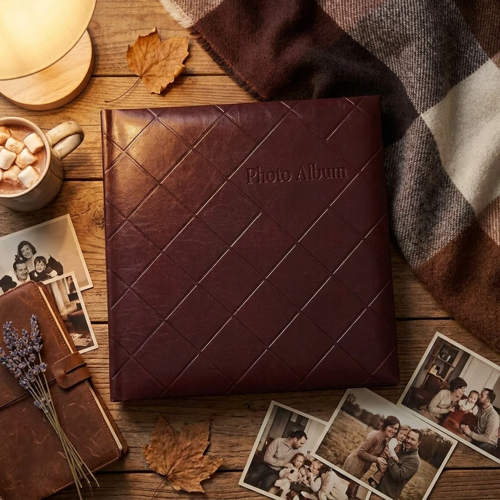 Фотоальбом на 200 фото 10х15см Geometry choco