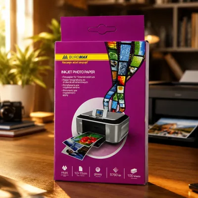 Фотопапір глянцевий А6 200г/м² ВМ2230 Buromax 100арк.глянц.5100