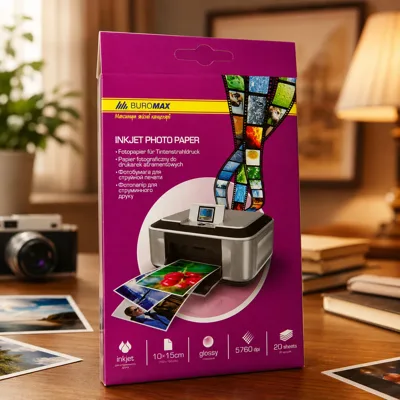 Фотопапір глянцевий А6 200г/м² ВМ2230 Buromax 20арк.глянц.5020