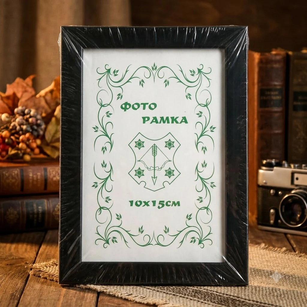 Фоторамка 10*15 см чорна пластикова