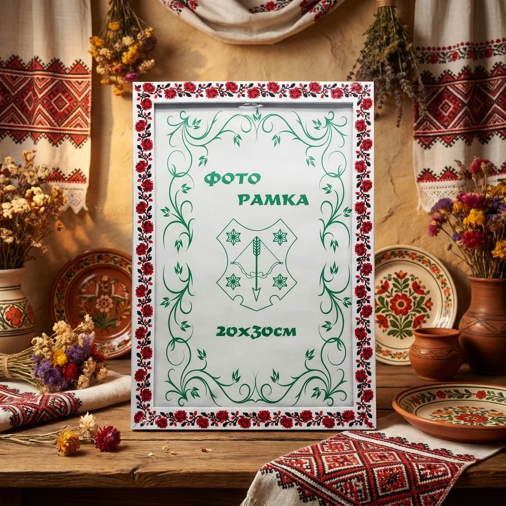 Фоторамка 20*30 пластикова "Вишиванка"