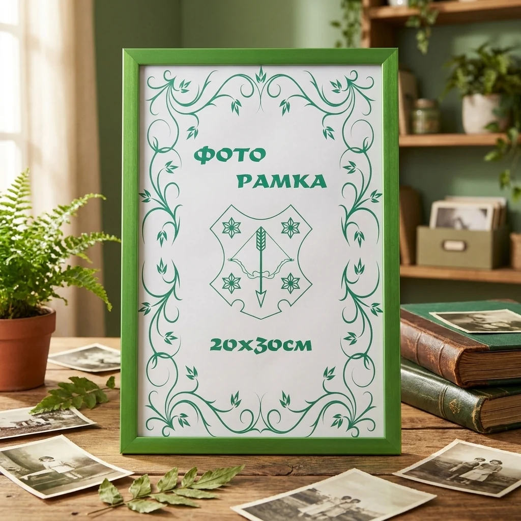 Фоторамка 20*30 пластикова зелений