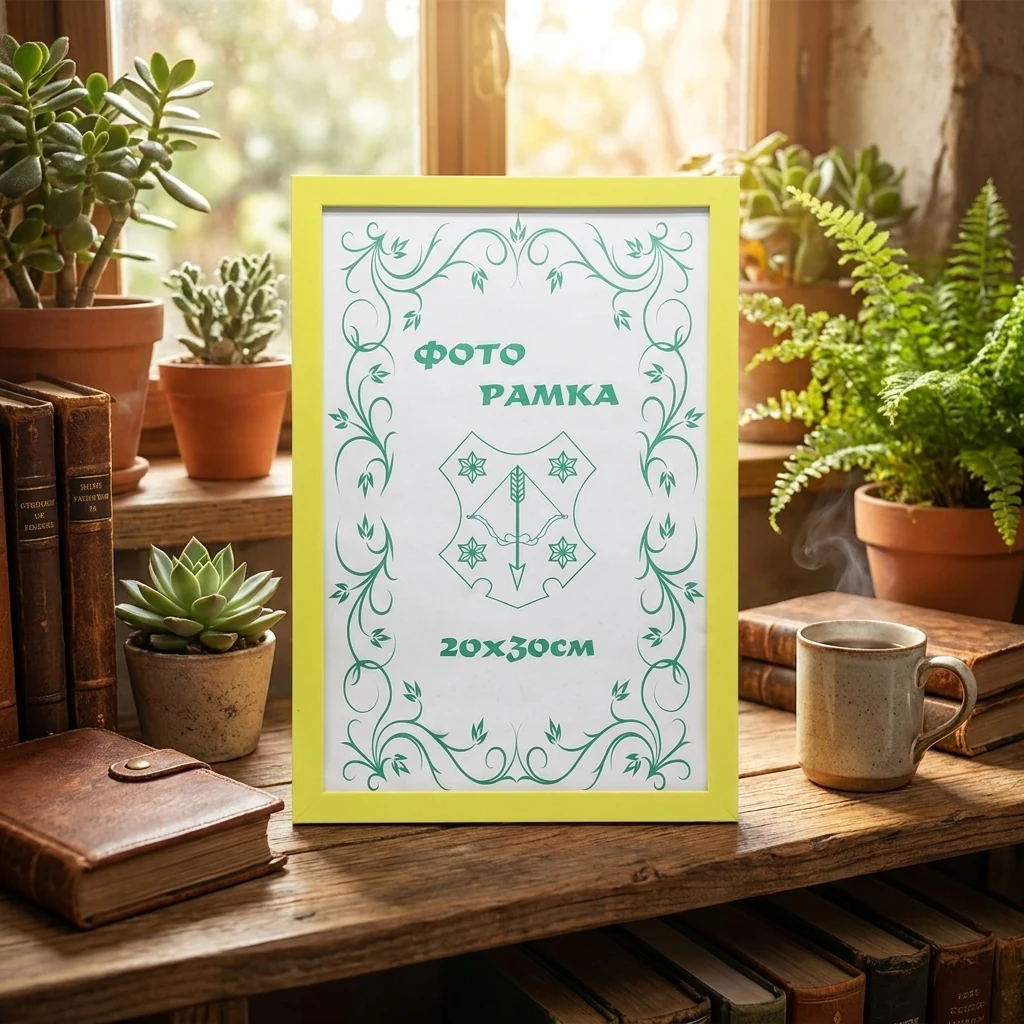 Фоторамка 20*30 пластикова жовтий