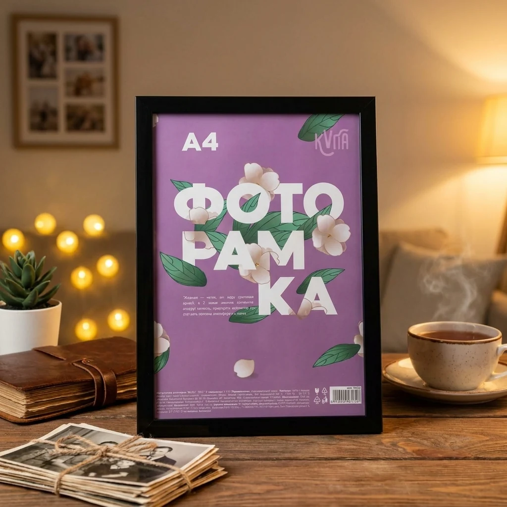 Фоторамка 20*30 пластиковачорний