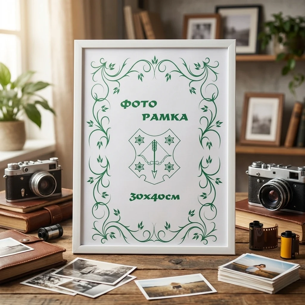 Фоторамка 30*40 пластикова біла
