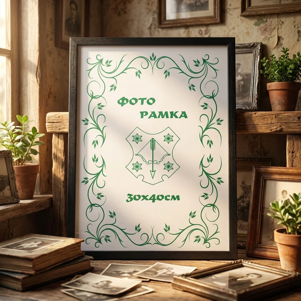 Фоторамка 30*40 пластикова чорний