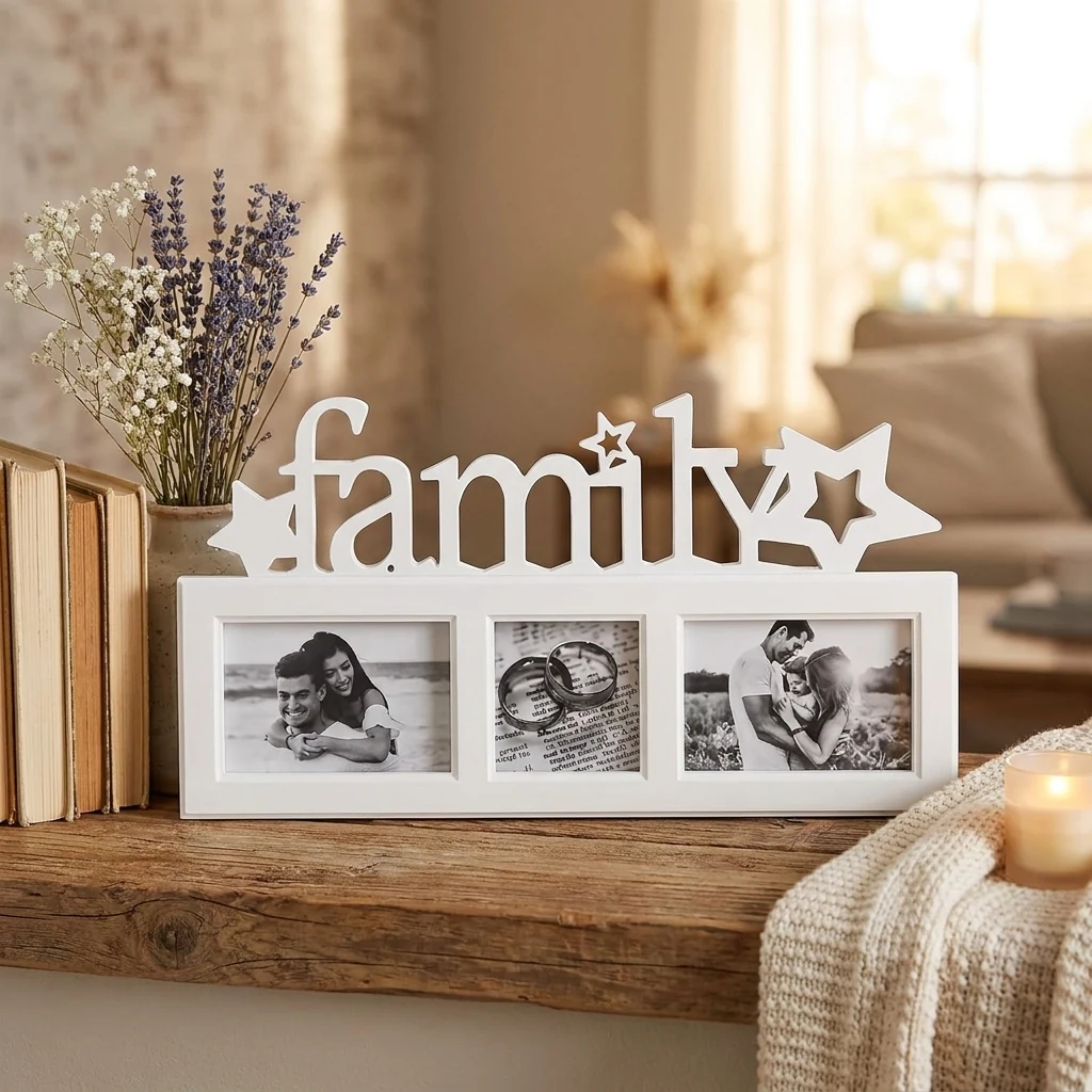 Фоторамка-колаж "Family" біла