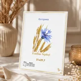 Фоторамка оргскло 21х29,7 біла з золотою смужкою 1613-202-1 — фото 1