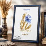 Фоторамка оргскло 21х29,7 чорний з синьою смужкою 1613-6435 — фото 1