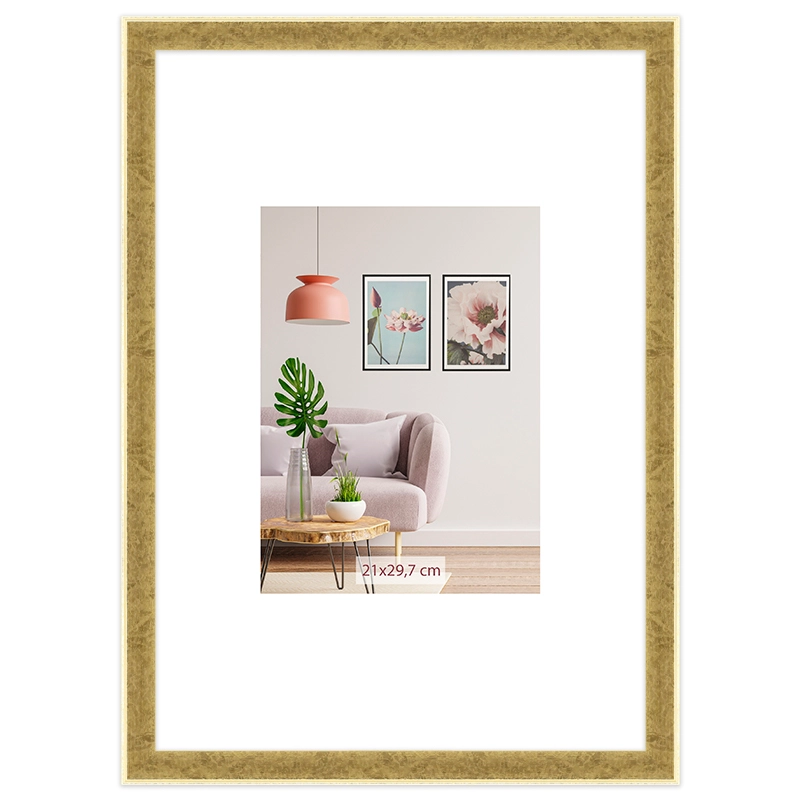 Фоторамка SA1214-2010 золото оргскло 21х30 см — фото 2