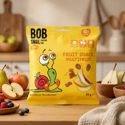 Фруктовий снек Bob Snail Мультифруктовий д 20г