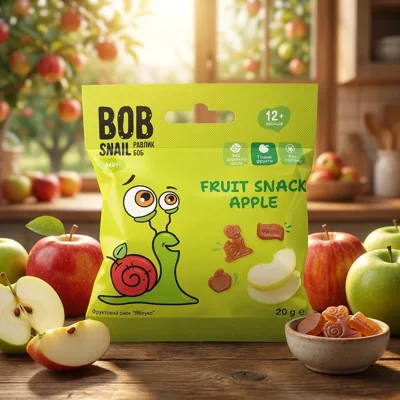 Фруктовий снек Bob Snail Яблуко д 20г