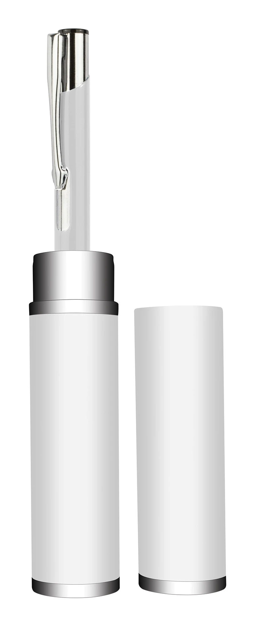 Футляр для ручки Economix білий метал — Ручки та олівці