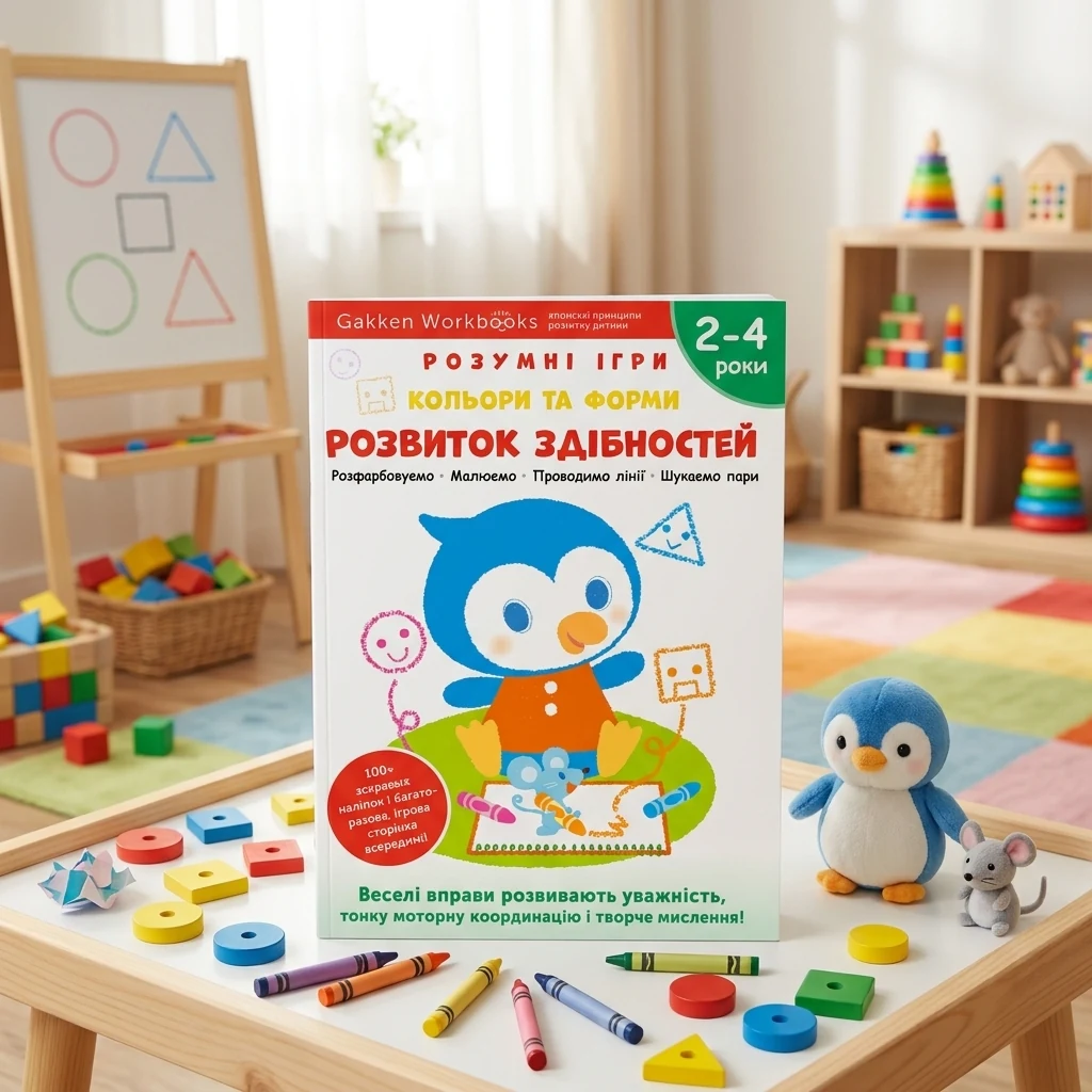 Gakken. Розумні ігри. Розвиток здібностей. Кольори та форми. 2-4 роки