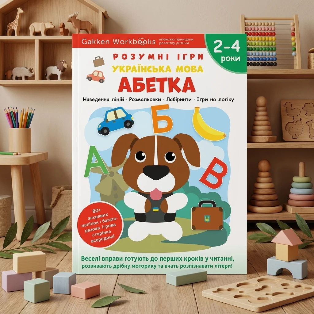 Gakken. Розумні ігри. Українська мова. Абетка. 2-4 роки