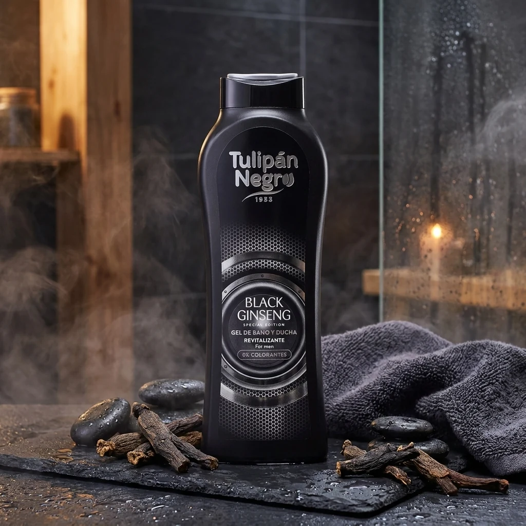 Гель для душу чоловічий Tulipan Negro Чорний женьшень 650мл