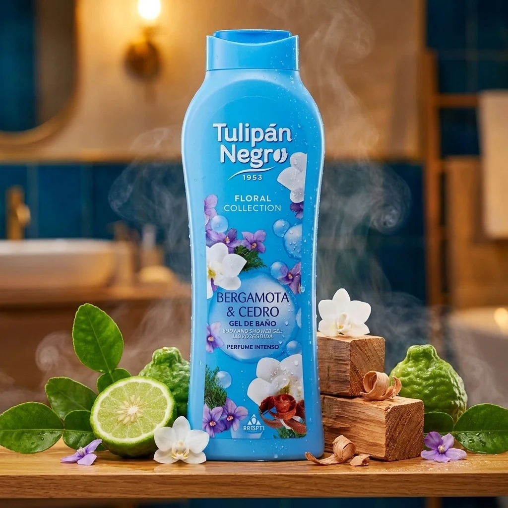 Гель для душу Tulipan Negro Floral Парфумаваний Бергамот та кедр 650мл