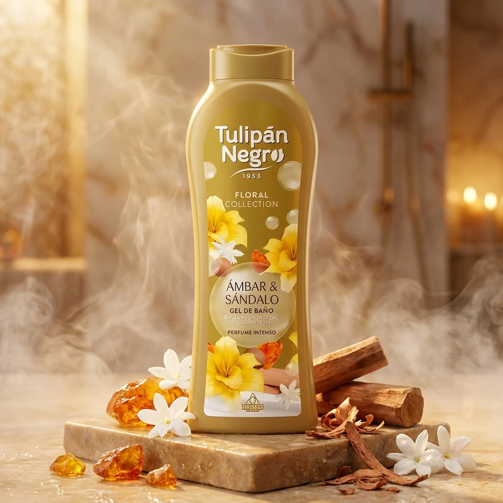 Гель для душу Tulipan Negro Floral Парфумаваний Бурштин та сандал 650мл