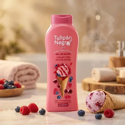 Гель для душу Tulipan Negro Yummy Cream Ягідний йогурт 650мл