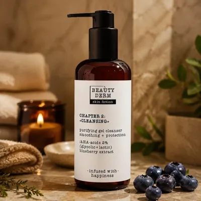 Гель для вмивання Beauty Derm Skin Fiction з AHA-кислотами і чорницею 200мл
