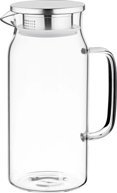 Глечик Ardesto з кришкою 1200 мл скло нержавіюча сталь — фото 2