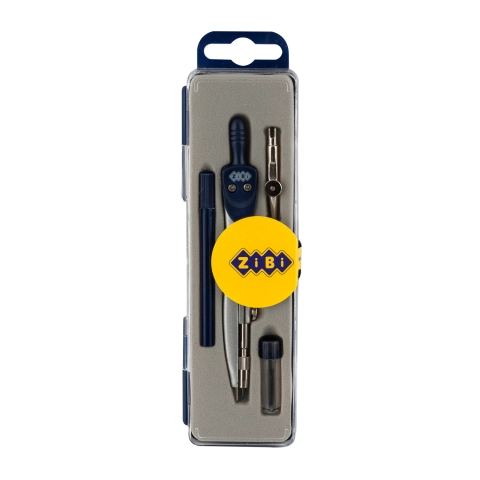 Готовальня ZiBi 4 предмети BASIS темно-синя ZB.5303BS-03 — фото 2