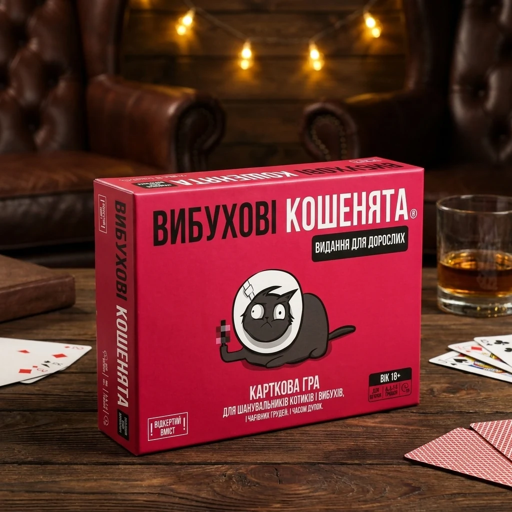 Гра настільна Вибухові кошенята доросла версія 18+ EKIEK02UA