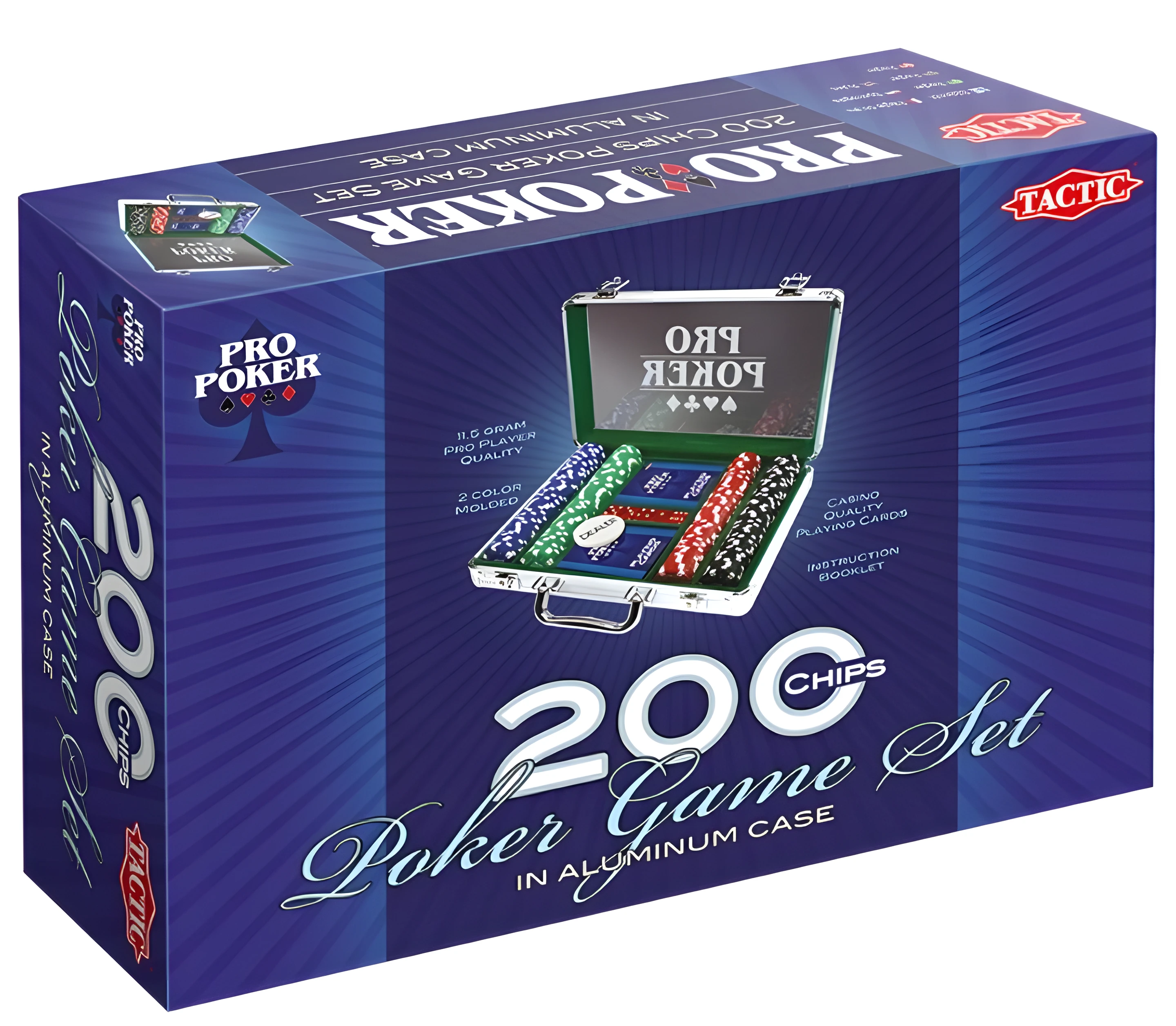 Набір для гри в покер Tactic в алюмінієвому кейсі — фото 3