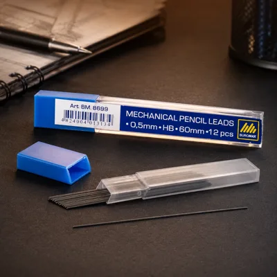 Грифелі для механічного олівця, HB, 0.5мм, 12шт.