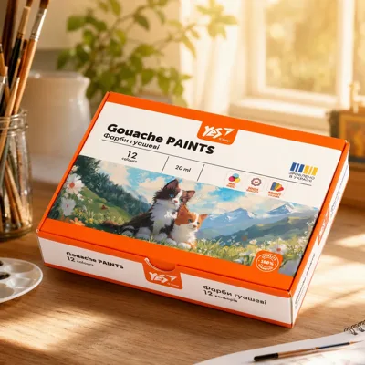 Гуаш 12 кольорів Yes Orange Line
