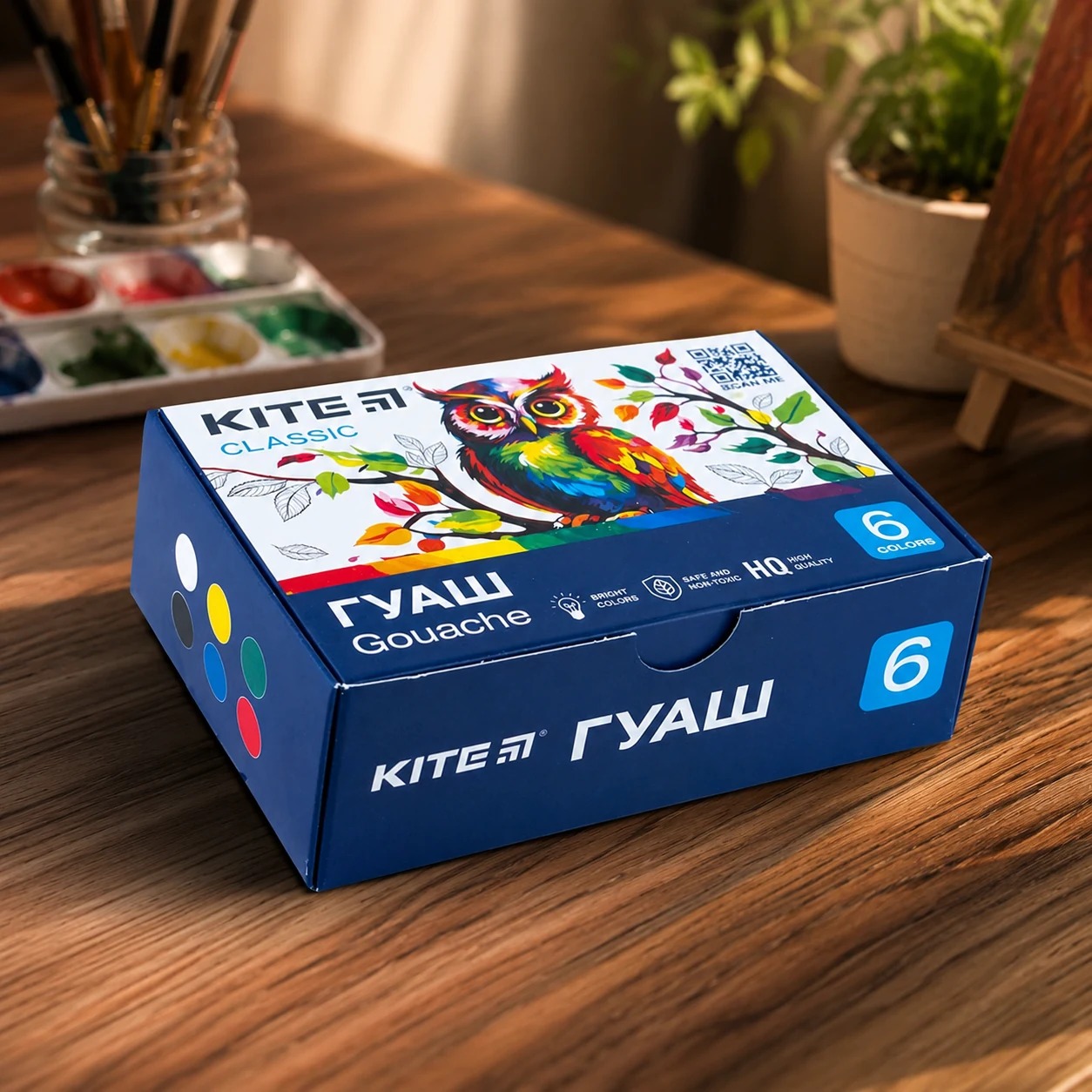 Гуаш 6 кольорів Kite Classic по 20 мл K-062 — Малювання та ліплення