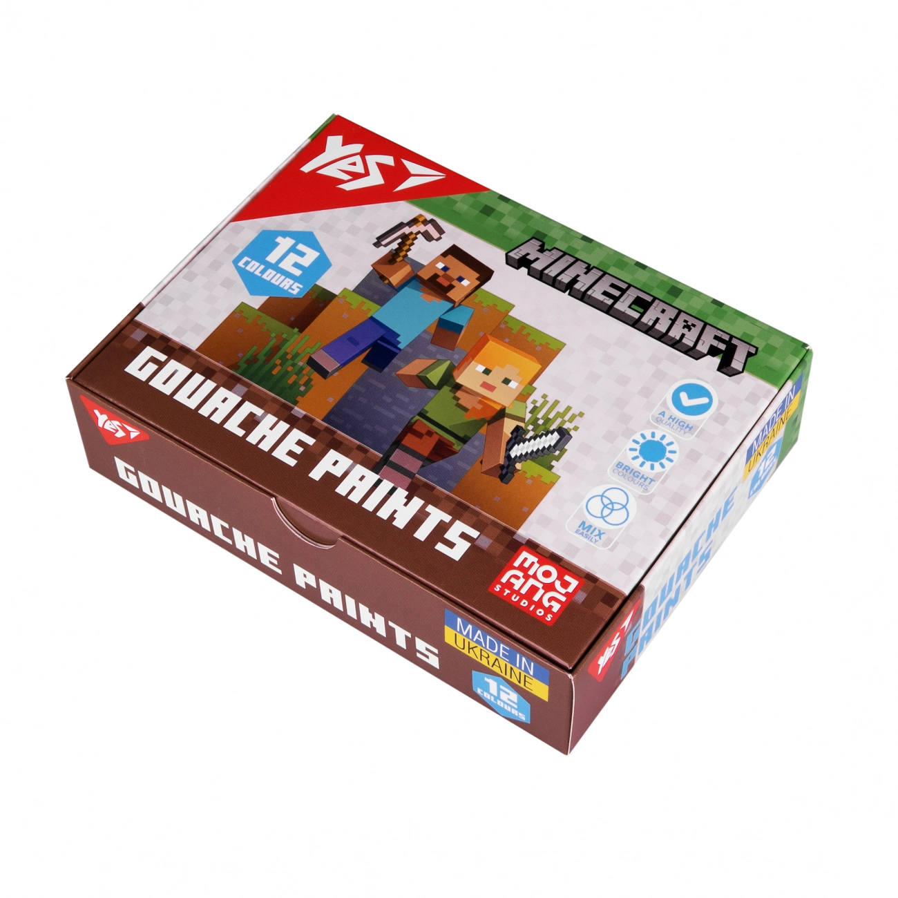 Гуаш Yes Minecraft 12 кольорів 20 мл — фото 3