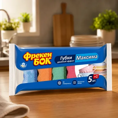 Губка для миття посуду Фрекен Бок максіма 5 +1