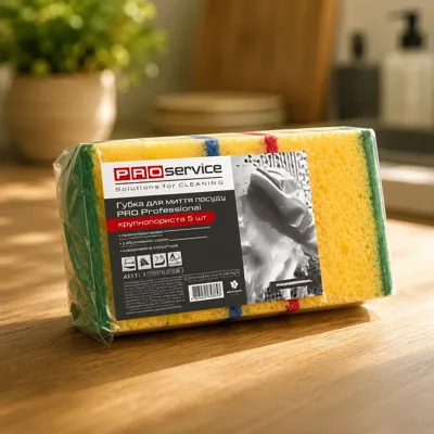 Губка для миття посуду PRO Professional крупнопориста 5 шт