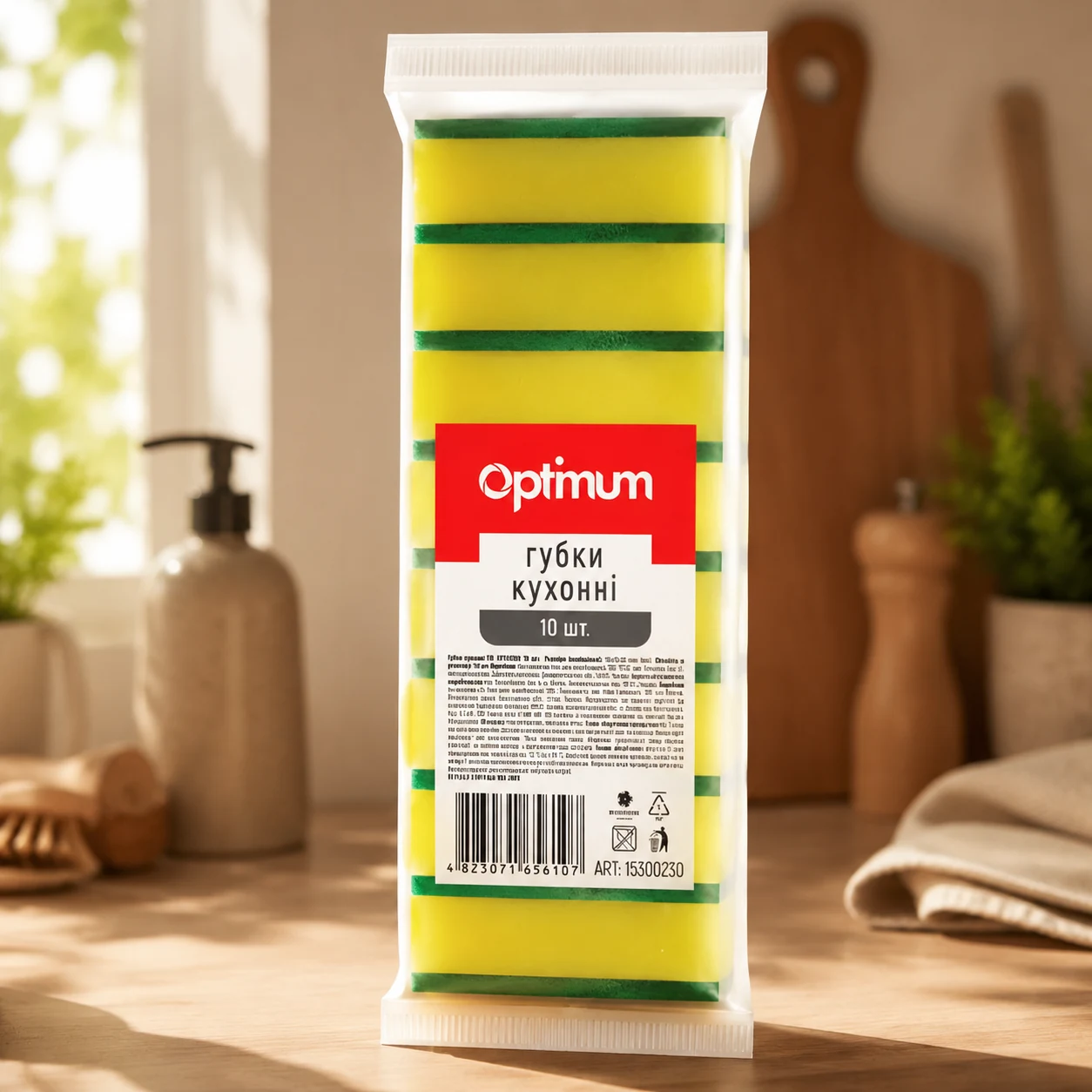 Губки кухонні PRO service Optimum 10 шт — Прибирання та інвентар