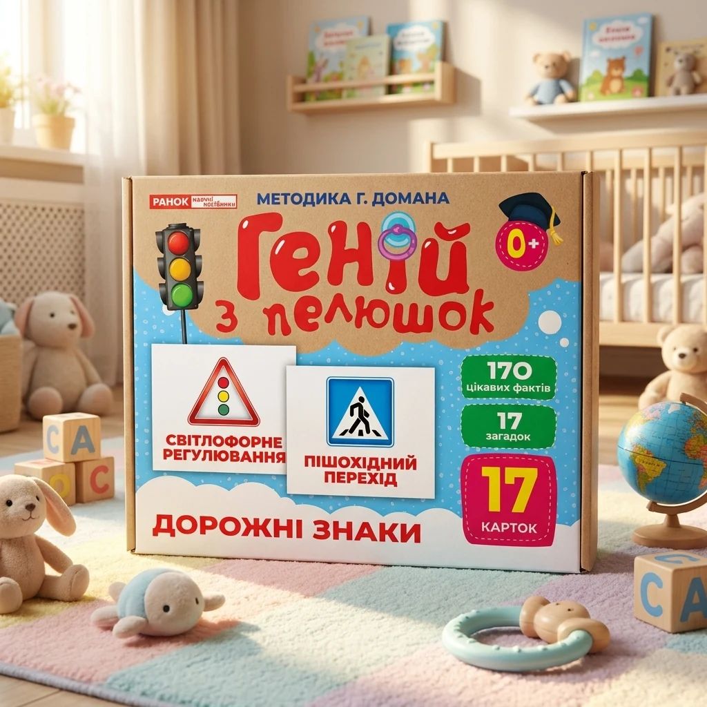 Геній з пелюшок. Дорожні знаки. Методика Г. Домана. 0+