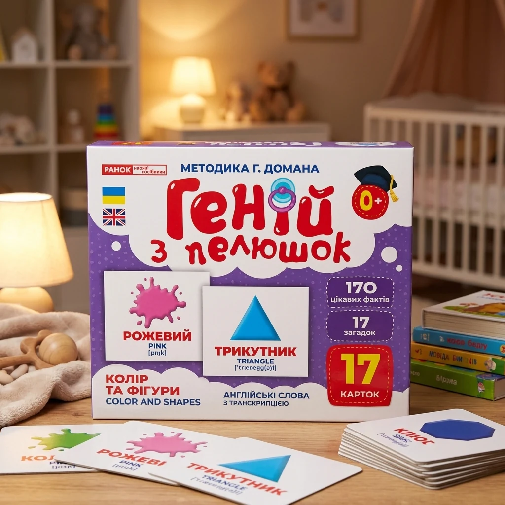 Геній з пелюшок.Колір та фігури.Методика Домана. 0+ Ранок