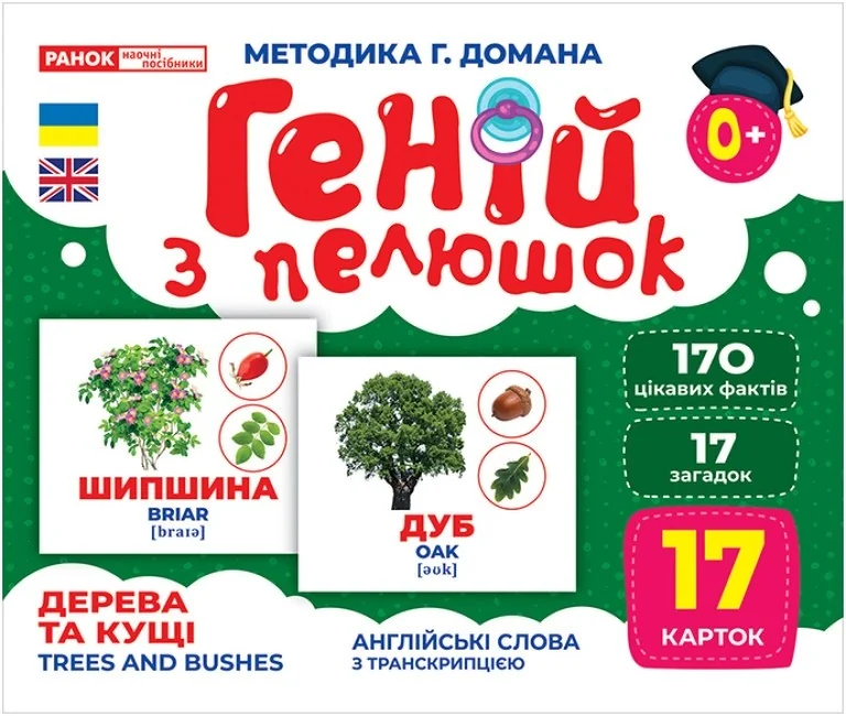 Геній з пелюшок.Рослини.Демонстраційний матеріал.Методика Домана. 0+ Ранок