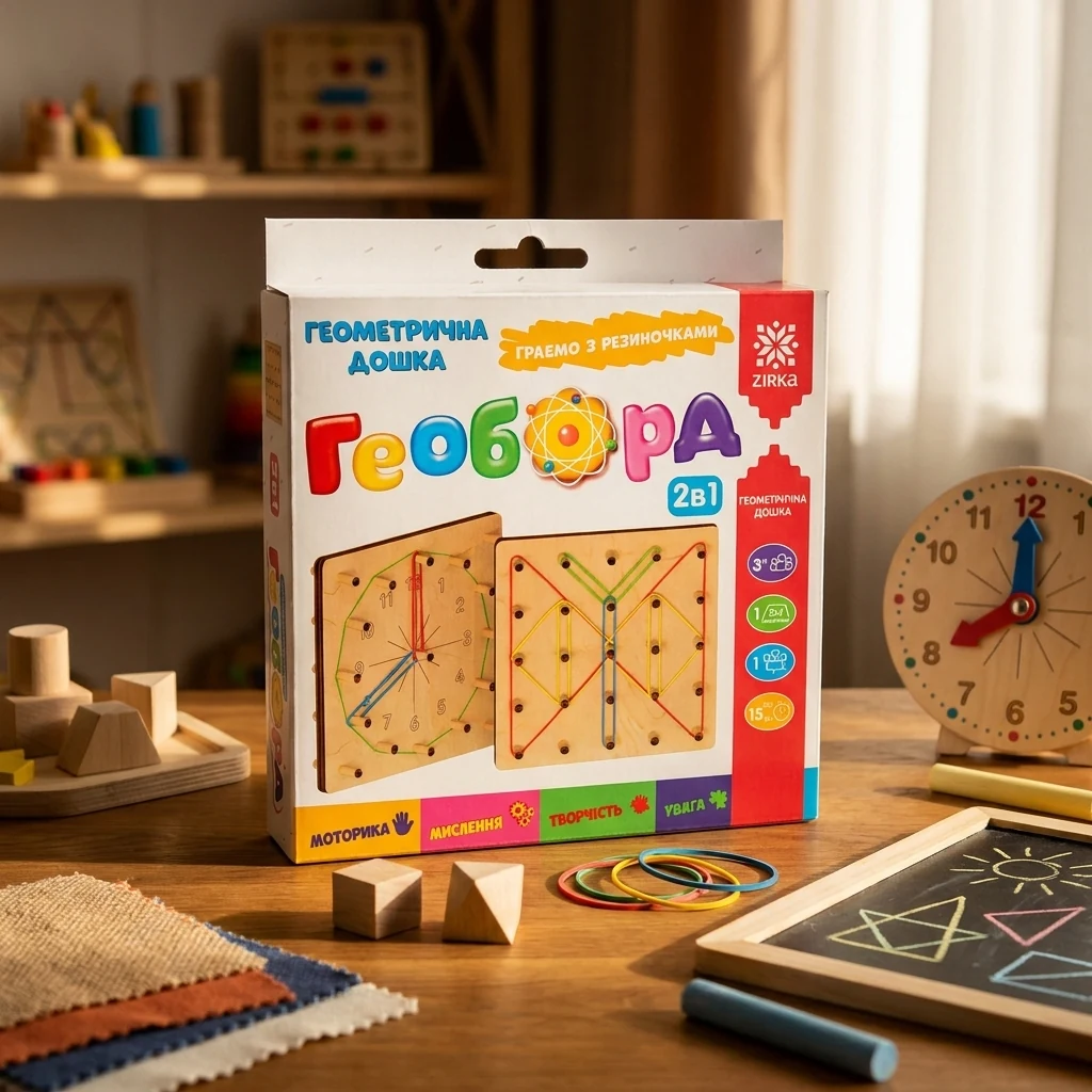 Геометрична дошка.Граємо з резиночками.Геоборд. 3+ Зірка