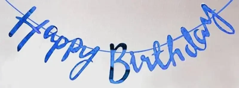 Гірлянда-розтяжка "Happy Birthday" 1,5 м синій