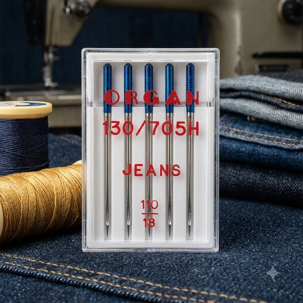 Голка для швейних машин Jeans (для джинсу) №110 (наб.5шт)