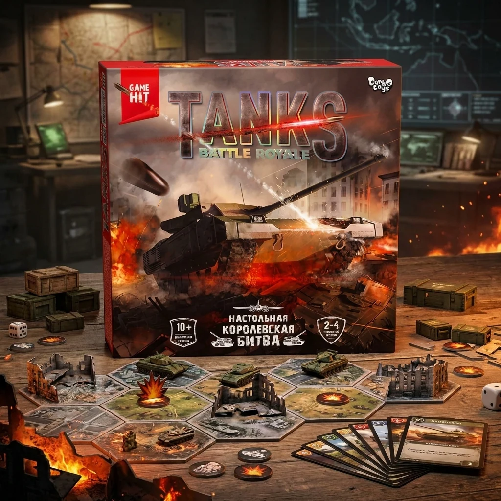 Гра настільна 10+ "Tanks Battle Royale" Danko toys