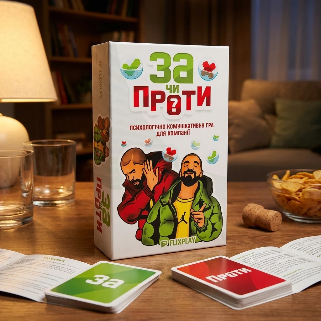 Гра настільна 16+ "За чи Проти?"