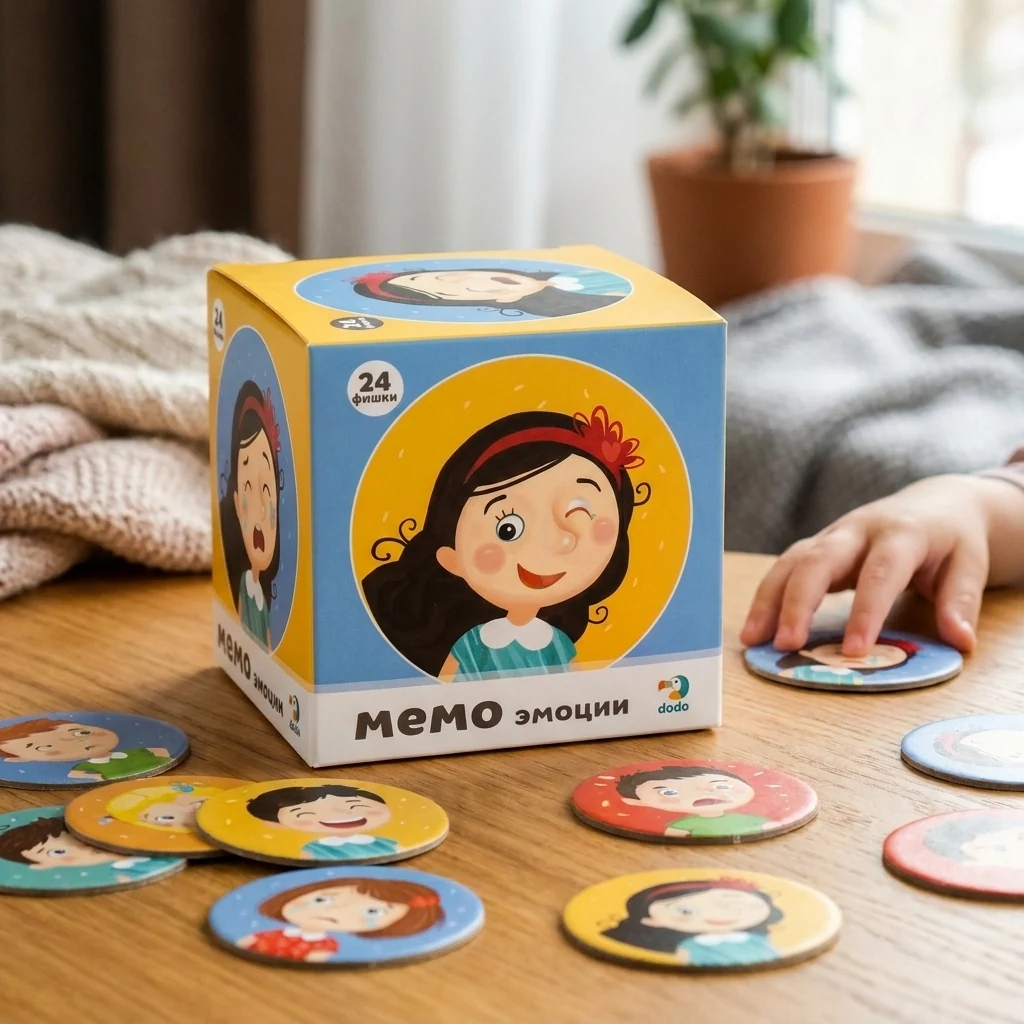 Гра настільна 3+ "Мемо "Емоції" DoDo